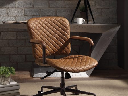 Josi Coffee Top Grain Leather Office Chair Online now