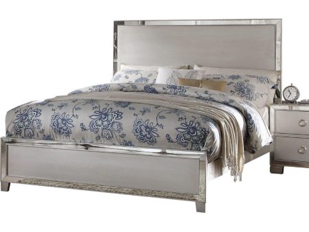 Acme Voeville King Panel Bed in Platinum 24837EK Discount