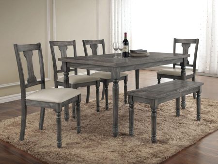 Acme Furniture Wallace Bench in Weathered Gray 71438 Supply