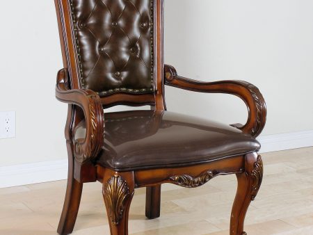 Dresden PU & Cherry Oak Office Chair For Sale