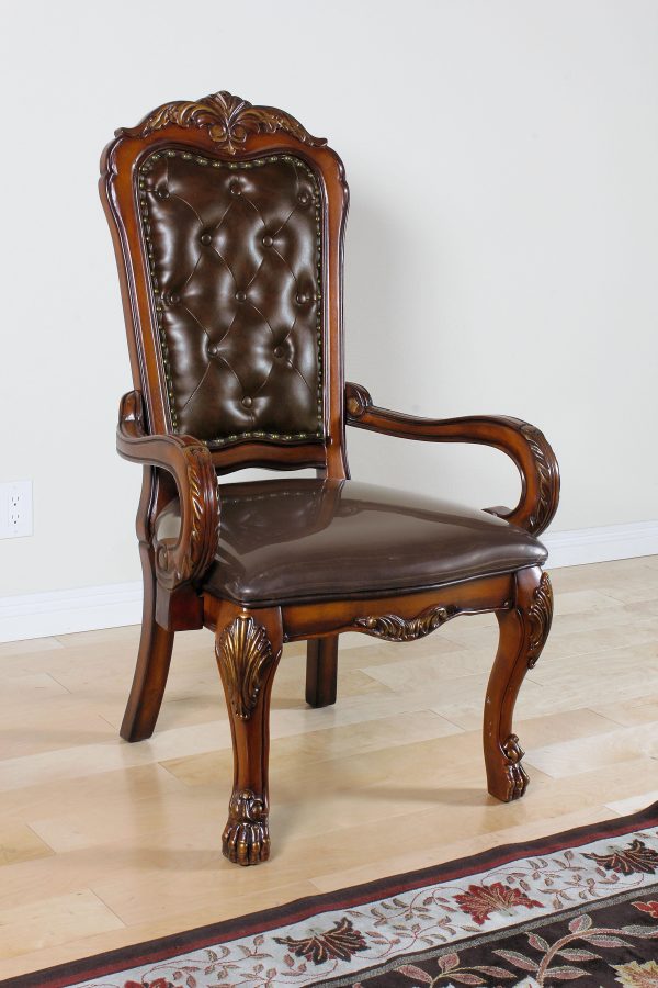 Dresden PU & Cherry Oak Office Chair For Sale