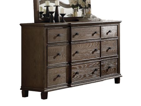 Baudouin Weathered Oak Dresser Supply