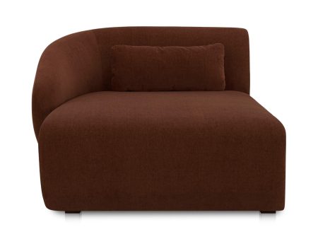 Amelia - Left Arm Facing Chaise - Chestnut Online Hot Sale