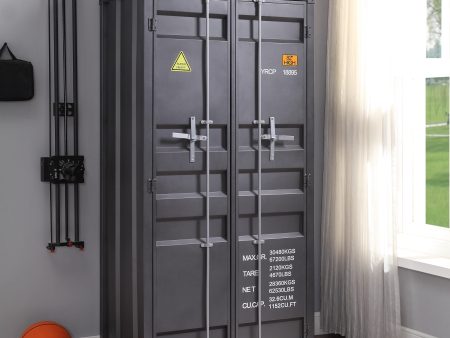 Cargo Gunmetal Wardrobe (Double Door) Online Hot Sale