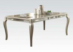 Acme Francesca Rectangular Dining Table in Champagne 62080 Sale