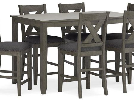 Caitbrook Counter Height Dining Table and Bar Stools (Set of 7) Discount