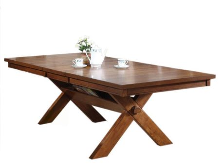 Acme Apollo Trestle Base Rectangular Dining Table in Walnut 70000 For Cheap