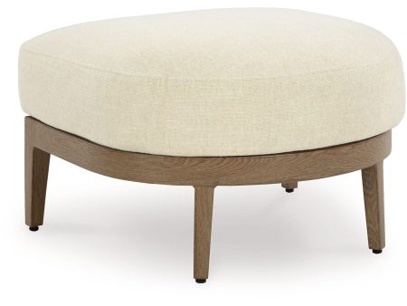 Serene Bay - Dark Brown   White - Ottoman With Cushion For Sale