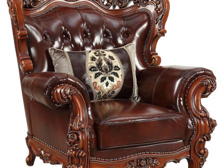 Acme Furniture Eustoma Chair in Cherry and Walnut 53067 Sale