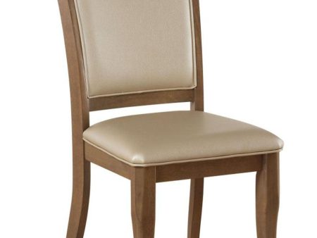 Acme Furniture Harald Side Chair in Beige and Gray (Set of 2) 71767 on Sale