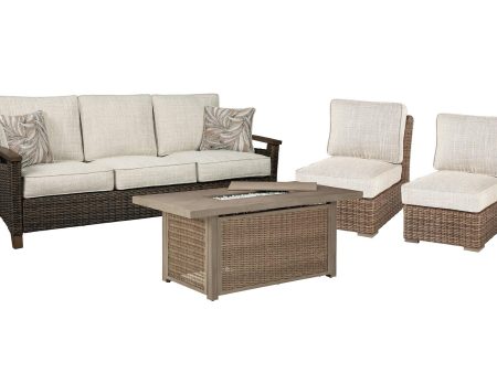 Beachcroft Outdoor Sofa, Lounge Chairs and Fire Pit Online Hot Sale