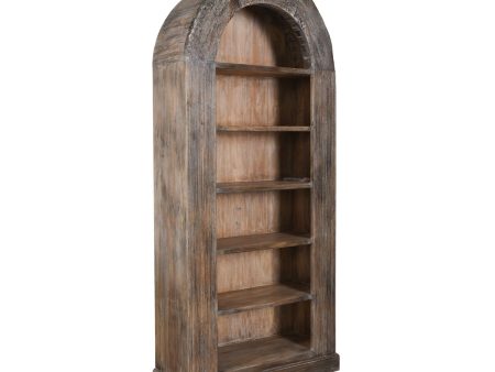 Tall Arch Bookcase - Light Brown Hot on Sale