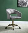 Hopi Gray Velvet & Gold Office Chair Supply