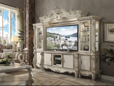 Versailles Bone White Entertainment Center (Side Piers & Bridge) Cheap