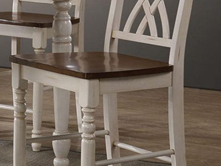 Acme Furniture Dylan Counter Chair in Buttermilk and Oak (Set of 2) 70432 Online Hot Sale