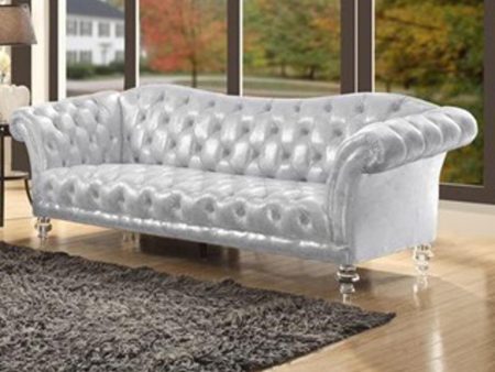 Acme Furniture Dixie Sofa in Metallic Silver 52780 Online