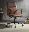 Indra Vintage Chocolate Top Grain Leather Office Chair For Cheap