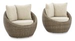 Danson Swivel Lounge with Cushion (Set of 2) For Sale