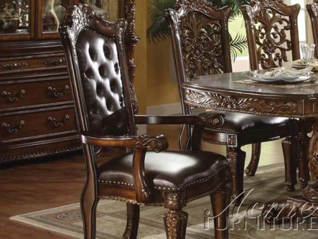 Acme Vendome Cherry Finish Arm Chair (Set of 2) 60004A Fashion