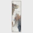 Brand New - 20  x 70  Canvas Art Right - Pearl Silver & Gray Online