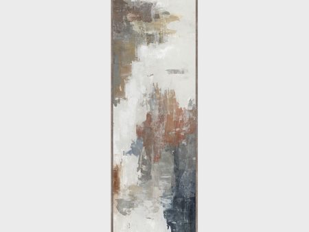 Brand New - 20  x 70  Canvas Art Right - Pearl Silver & Gray Online