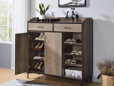 Pavati Rustic Gray Oak Cabinet For Discount