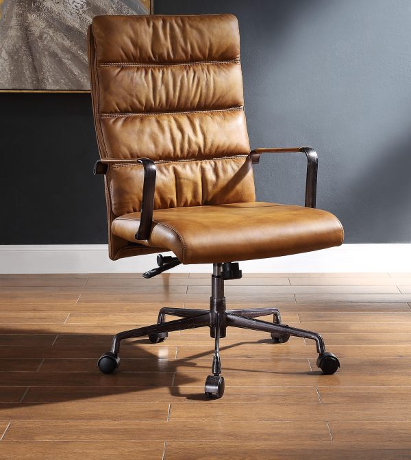 Jairo Sahara Top Grain Leather Office Chair Online now