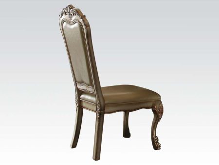 Acme Dresden Side Chair in Gold Patina (Set of 2) Online Hot Sale