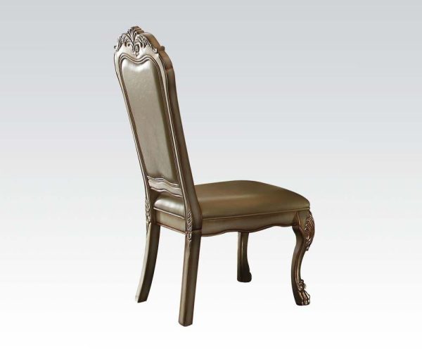 Acme Dresden Side Chair in Gold Patina (Set of 2) Online Hot Sale