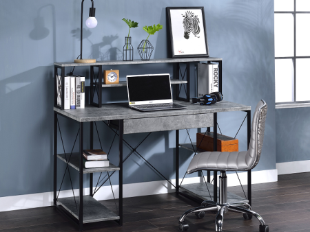 Amiel Faux Concrete & Black Desk Fashion