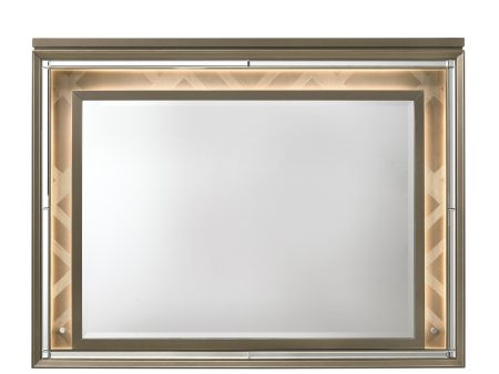 Skylar LED & Dark Champagne Mirror w LED Online Sale