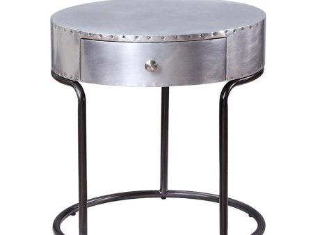 Acme Furniture Brancaster End Table in Aluminum 84882 Fashion