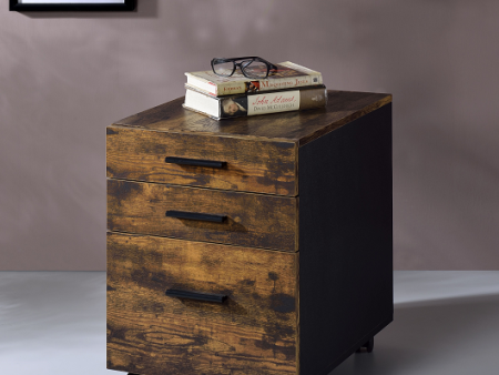 Abner Weathered Oak File Cabinet on Sale