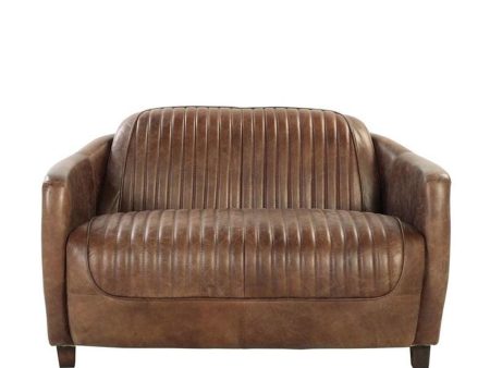 Acme Furniture Brancaster Loveseat in Retro Brown 53546 For Sale