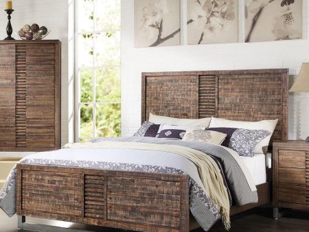 Acme Andria Queen Platform Bed in Reclaimed Oak 21290Q For Sale