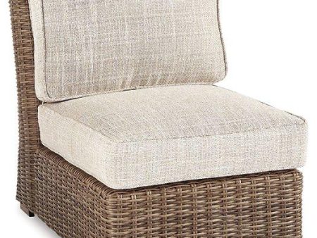 Beachcroft Outdoor Armless Chair with Cushion Sale