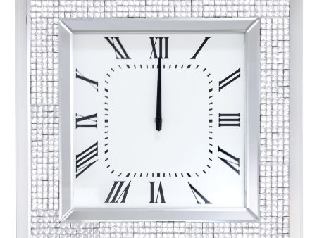 Iama Mirrored & Faux Rhinestones Wall Clock Online now