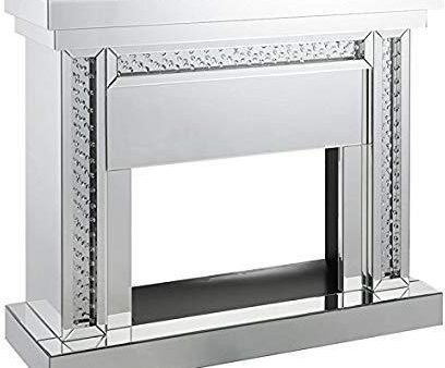 Acme Furniture Nysa Fireplace in Mirrored & Faux Crystals 90272 Supply