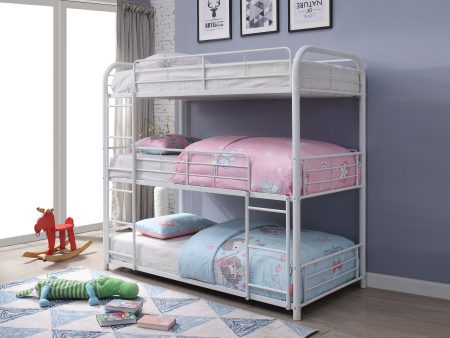 Cairo White Bunk Bed (Triple Twin) Online Hot Sale