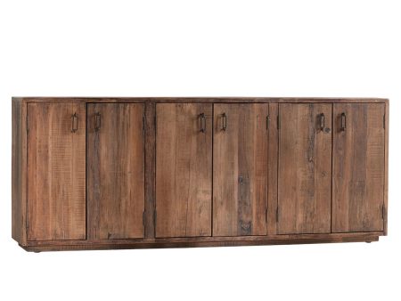 Cleo - Reclaimed Wood 6 Door Buffet - Natural For Cheap