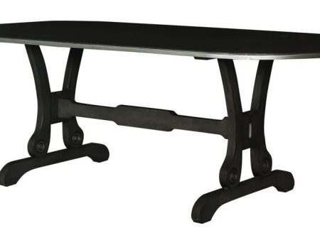 Acme Furniture House Beatrice Dining Table in Charcoal 68810 Online Hot Sale