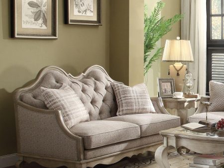 Acme Chelmsford Loveseat in Beige 56051 For Sale