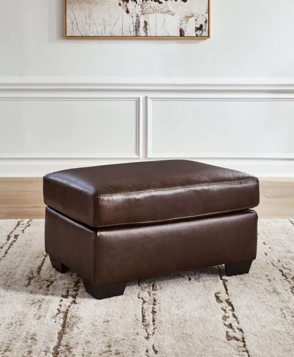 Santorine - Dark Brown - Ottoman - Leather Match Online Hot Sale