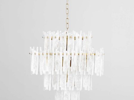 Everly - Chandelier Square - Clear White Hot on Sale