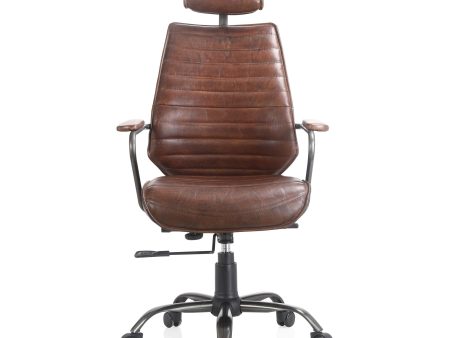 Executive - Office Chair - Dark Brown Leather Supply