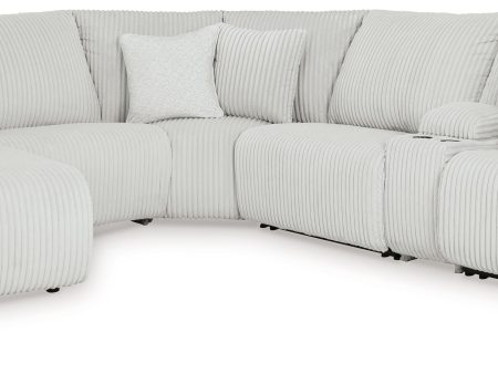 Top Tier - Alloy - 6-Piece Reclining Sectional With Laf Chaise - Fabric Online Hot Sale