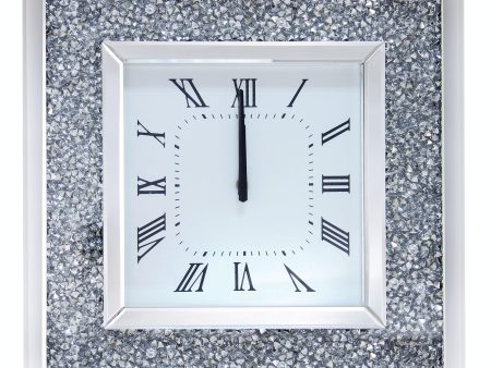 Noralie Mirrored & Faux Diamonds Wall Clock Fashion