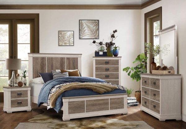 Arcadia Dresser in White & Weathered Gray 1677-5 Hot on Sale