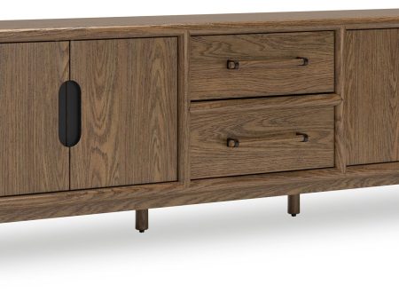 Roanhowe - Brown - Extra Large TV Stand For Cheap