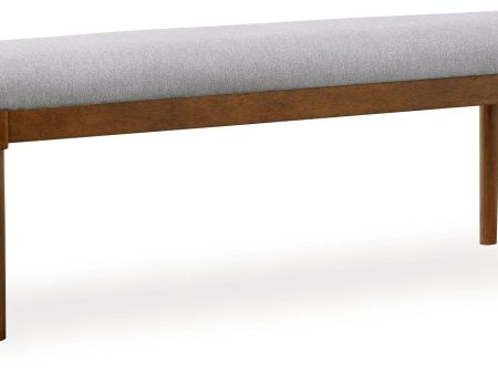 Lyncott - Gray   Brown - Large Upholstered Dining Room Bench Online